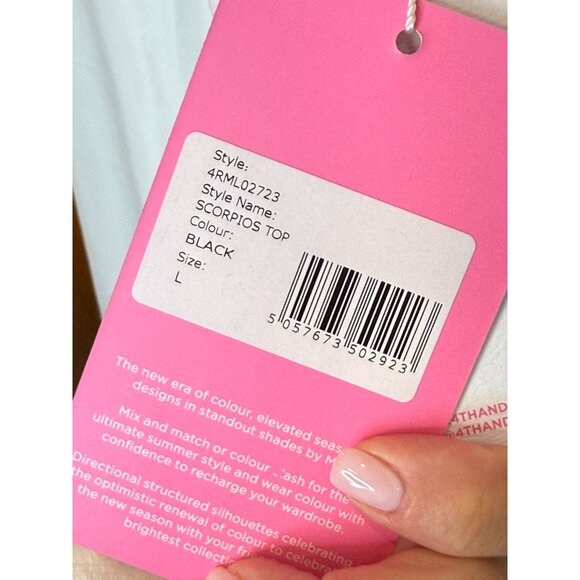 4th & Reckless Scorpios Black Strappy Back Crop Top w/ Wrap Tie Detail NWT - Siz - Picture 5 of 9